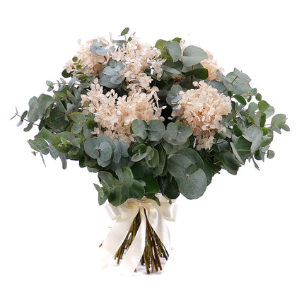 03001066_eukalyptusstrauss-mit-cremefarbener-in-eterno-hortensie