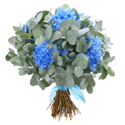 03001807_eukalyptusstrauss-mit-konservierter-blauer-hortensie