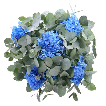 03001807_eukalyptusstrauss-mit-konservierter-blauer-hortensie