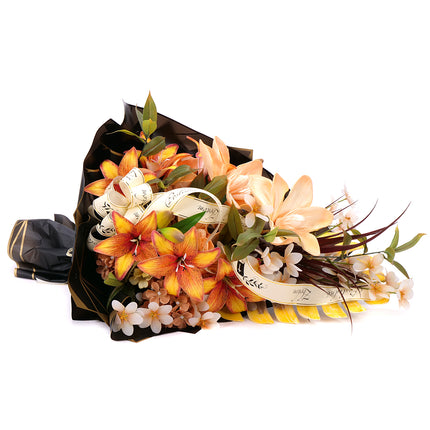 03001886_irigo-trauerstrauss-mit-orangefarbener-lilie-magnolie-und-hortensie