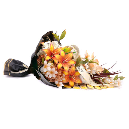 03001886_irigo-trauerstrauss-mit-orangefarbener-lilie-magnolie-und-hortensie