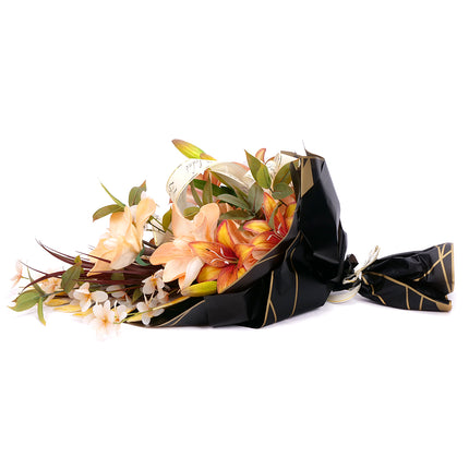 03001886_irigo-trauerstrauss-mit-orangefarbener-lilie-magnolie-und-hortensie