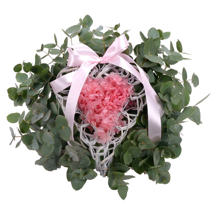 03001903_nature-strauss-mit-eukalyptus-weidenherz-und-rosafarbener-in-eterno-hortensie