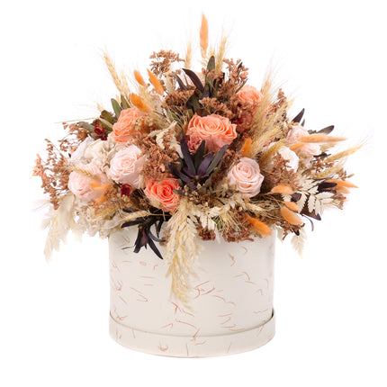 03001989_in-eterno-runde-cremefarbene-box-l-mit-praparierten-rosen-und-naturdekorationen