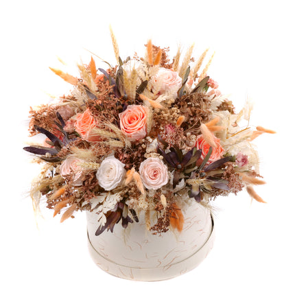 03001989_in-eterno-runde-cremefarbene-box-l-mit-praparierten-rosen-und-naturdekorationen