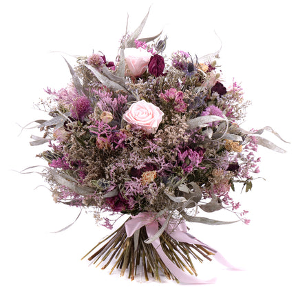 03101108_irigo-trockenstrauss-mit-bordeauxroten-sprayrosen-und-konservierten-rosa-rosen
