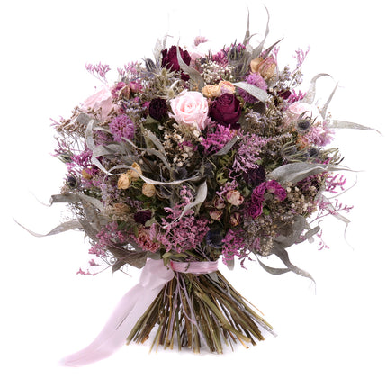 03101108_irigo-trockenstrauss-mit-bordeauxroten-sprayrosen-und-konservierten-rosa-rosen