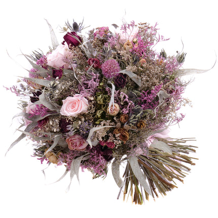 03101108_irigo-trockenstrauss-mit-bordeauxroten-sprayrosen-und-konservierten-rosa-rosen