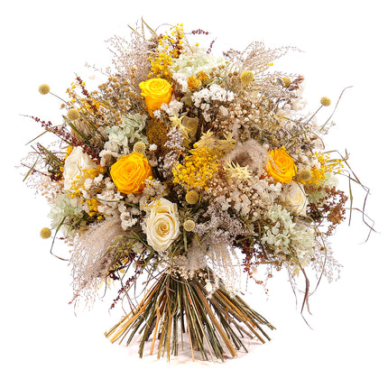 03101139_irigo-trockenstrauss-mit-konservierten-gelben-und-cremefarbenen-rosen