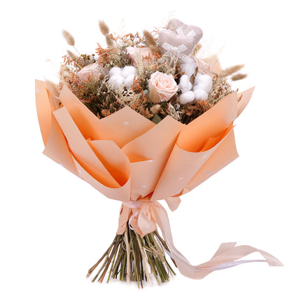 03101521_irigo-trockenstrauss-mit-praparierten-rosen-monalisa-almond-cream