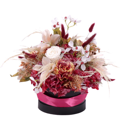03101522_irigo-schwarze-blomo-box-m-mit-praparierten-weissen-rosen-sowie-bordeauxroten-gelben-und-cremefarbenen-blumen