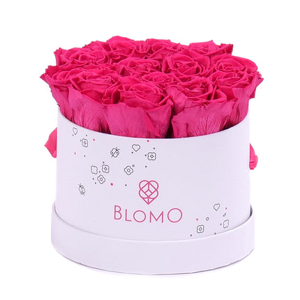 03101533_in-eterno-weisse-blomo-box-m-mit-13-rosen-monalisa-pink-framboise