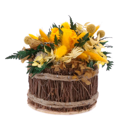 03101542_in-eterno-weidenschale-mit-gelber-praparierter-rose-hortensie-und-craspedia