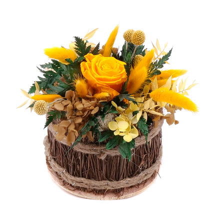 03101542_in-eterno-weidenschale-mit-gelber-praparierter-rose-hortensie-und-craspedia