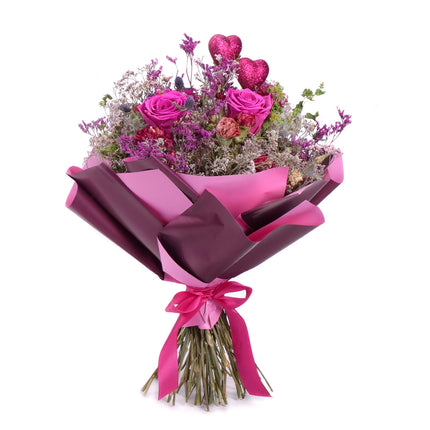 03101557_irigo-trockenstrauss-mit-praparierten-rosen-monalisa-hot-pink-und-herzen