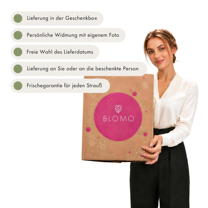 Vorteile der Lieferung in der Blomo Geschenkbox